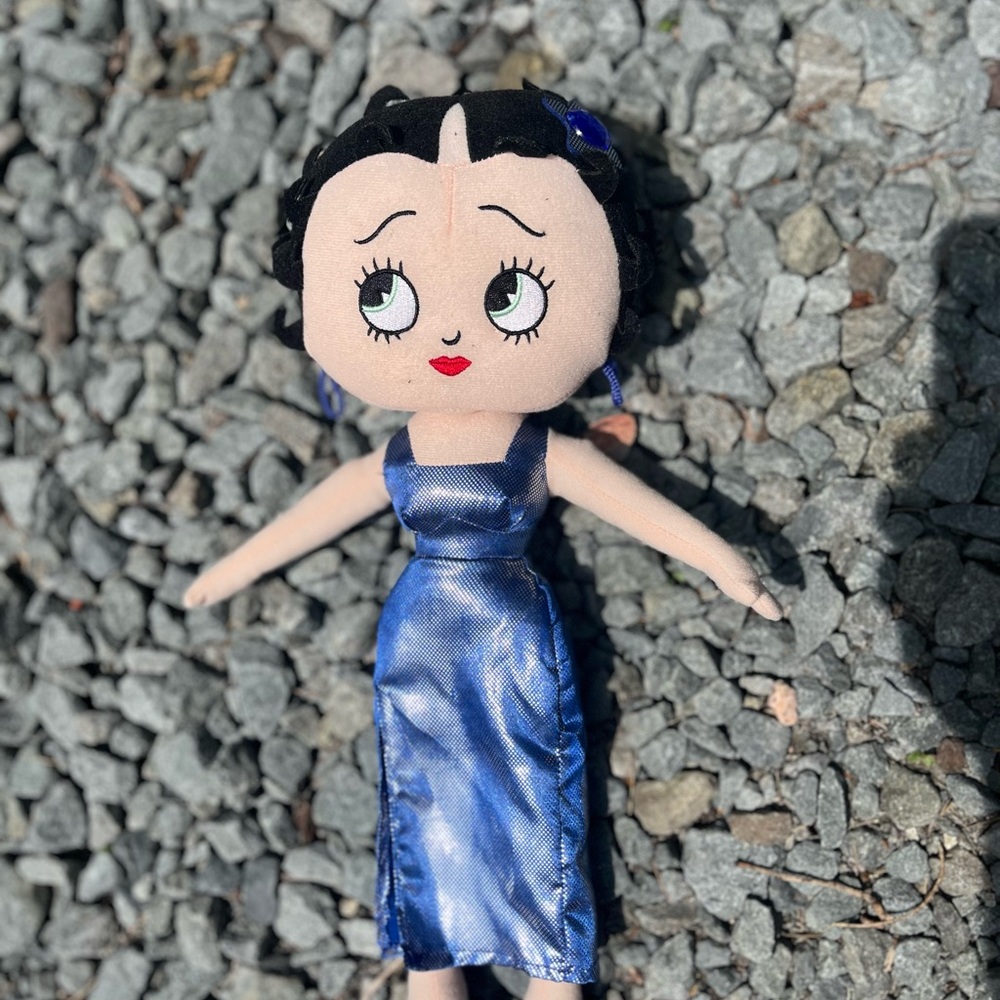 2016 Betty Boop Blue and Black Stuffed Animal